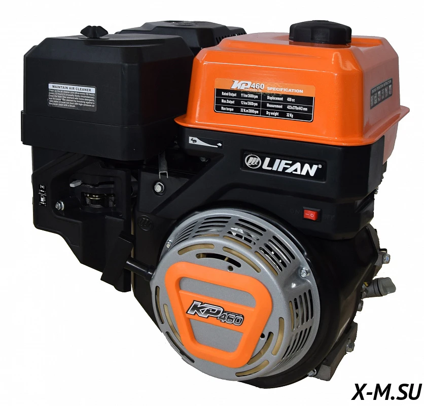 Двигатель Lifan KP460E (192FD-2T) D25, 18A 20 Л.С., гор. вал 25 мм, руч. и электр. запуск Двигатель Lifan KP460E (192FD-2T) D25, 18A 20 Л.С., гор. вал 25 мм, руч. и электр. запуск