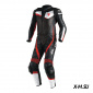 Комбинезон кож. VELOSTER  1 PC. SUIT BLACK/WHITE/FLUO-RED