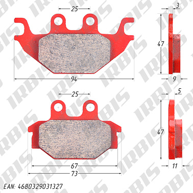 Колодки тормозные дисковый CECTEK, STELS (перед)