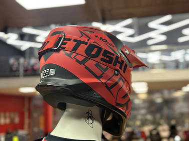 Шлем кроссовый HETOSHI OF836 EXOSS CROSS PRO MX289 цв.Красный с черными вставками Матовый р.XS
