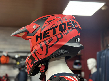 Шлем кроссовый HETOSHI OF836 EXOSS CROSS PRO MX289 цв.Красный с черными вставками Матовый р.XS