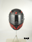 Шлем интеграл HETOSHI FF938 double visor Цв.Черно-красный Матовый р.S